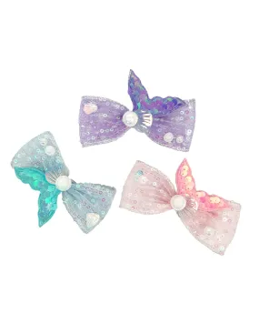 Pink Poppy Mermaid Tail Bow Hair Clip - Assorted