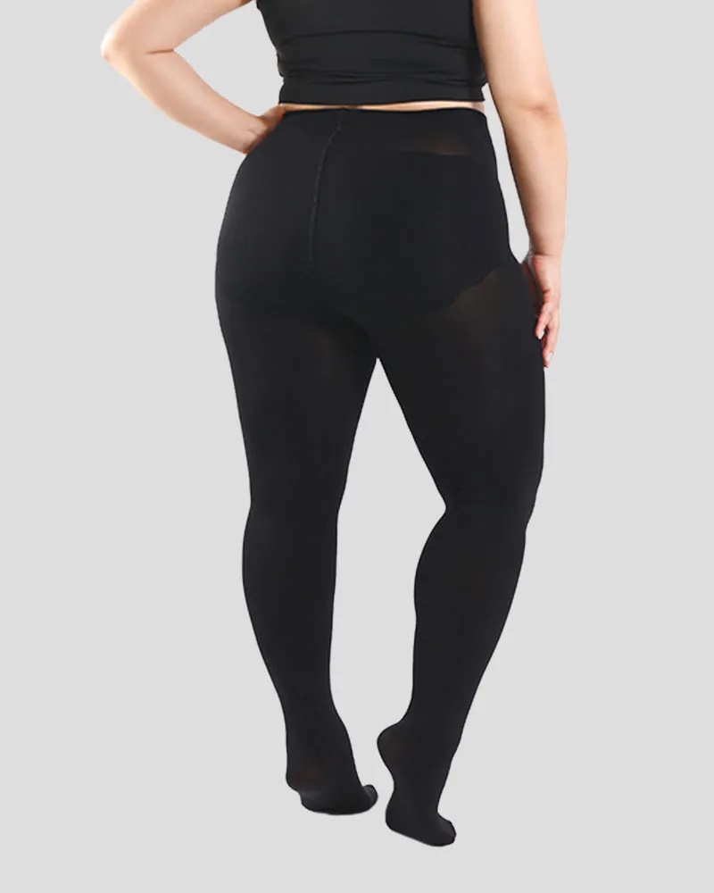 Plus Size High Waist Strechy Black Tights