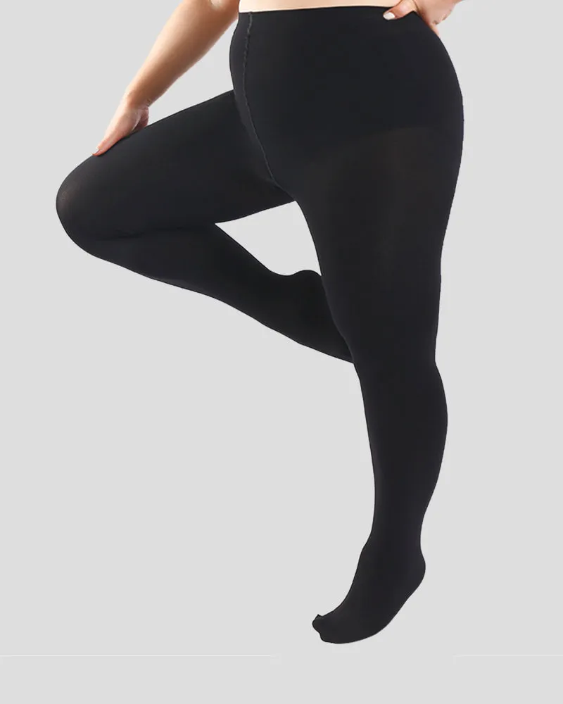 Plus Size High Waist Strechy Black Tights