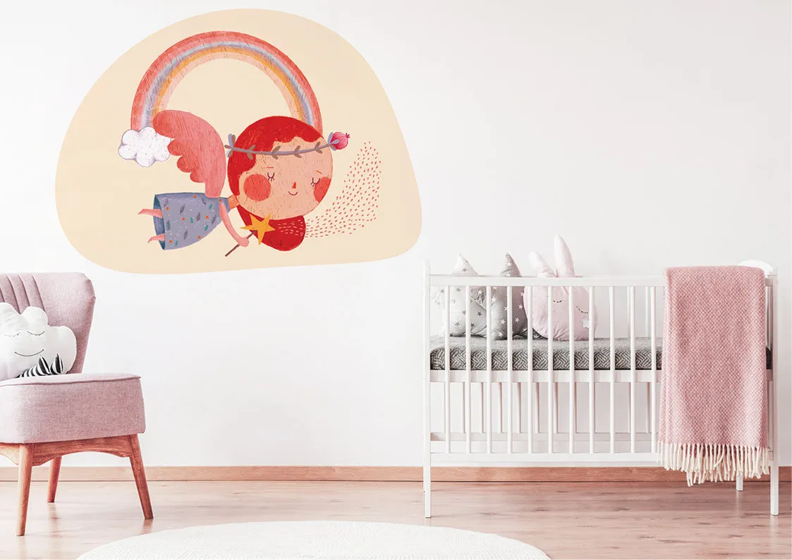 "Fairy over the rainbow" wall sticker