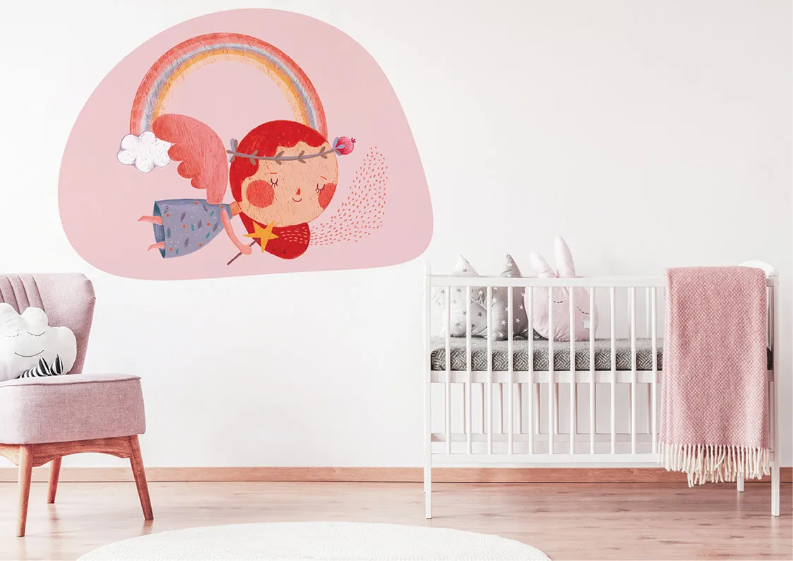 "Fairy over the rainbow" wall sticker