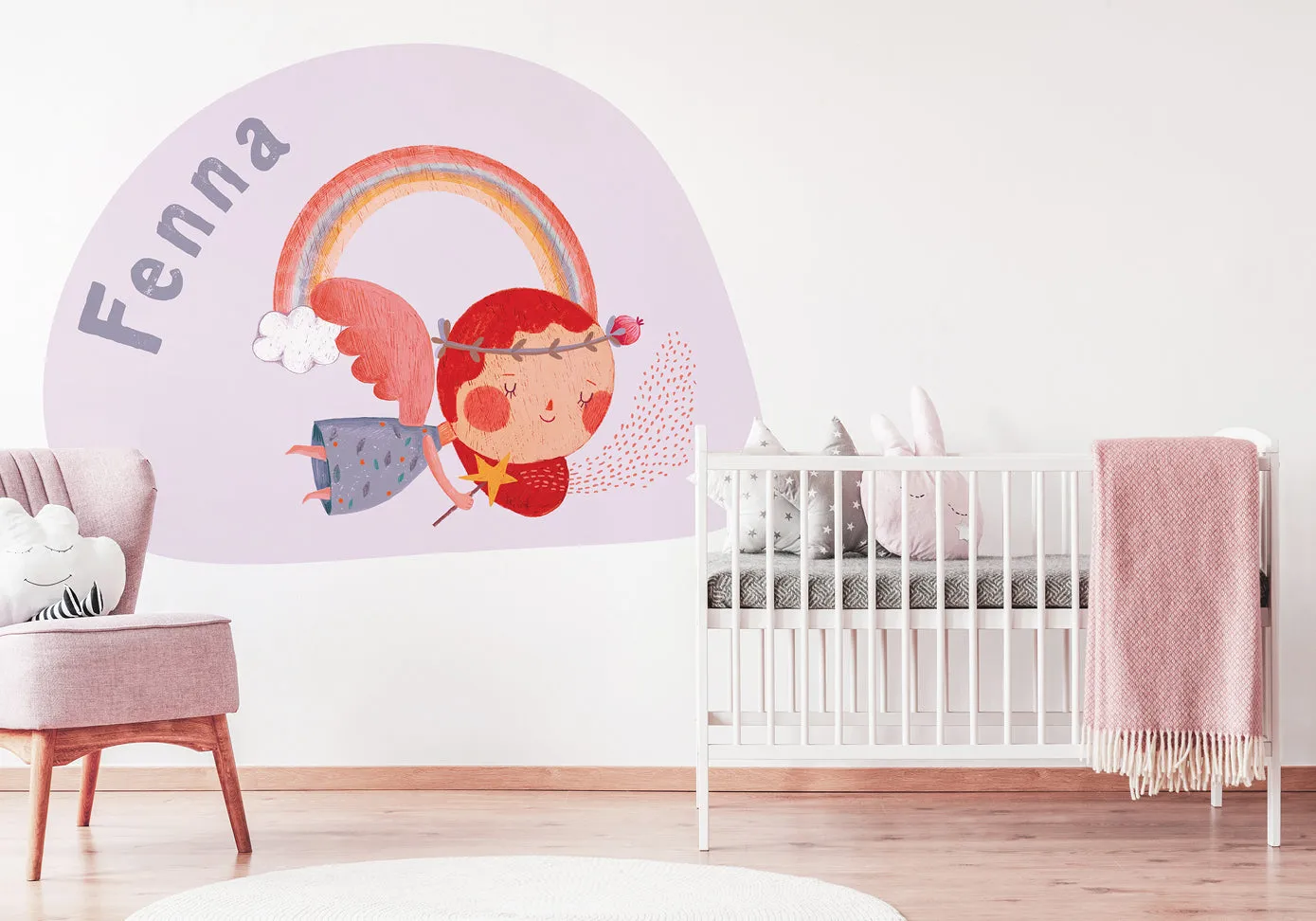 "Fairy over the rainbow" wall sticker