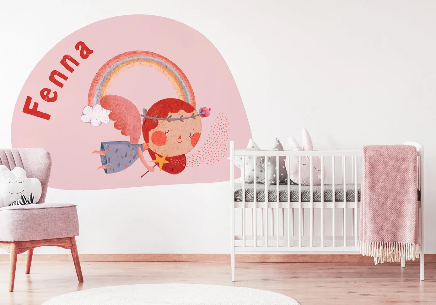 "Fairy over the rainbow" wall sticker