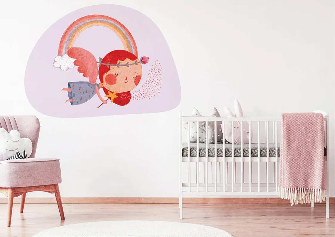 "Fairy over the rainbow" wall sticker