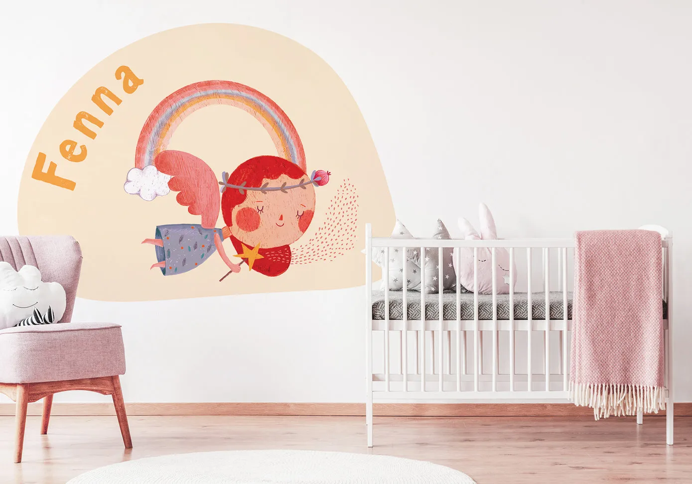 "Fairy over the rainbow" wall sticker