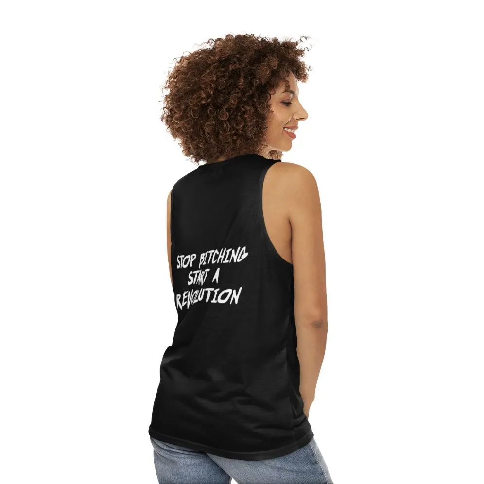 "Unisex Revolution Anarchy Tank Top - Punk Goth Style"