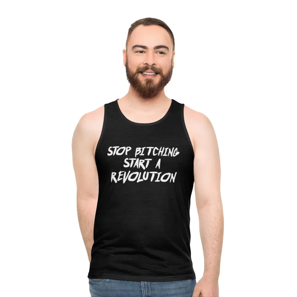 "Unisex Revolution Anarchy Tank Top - Punk Goth Style"