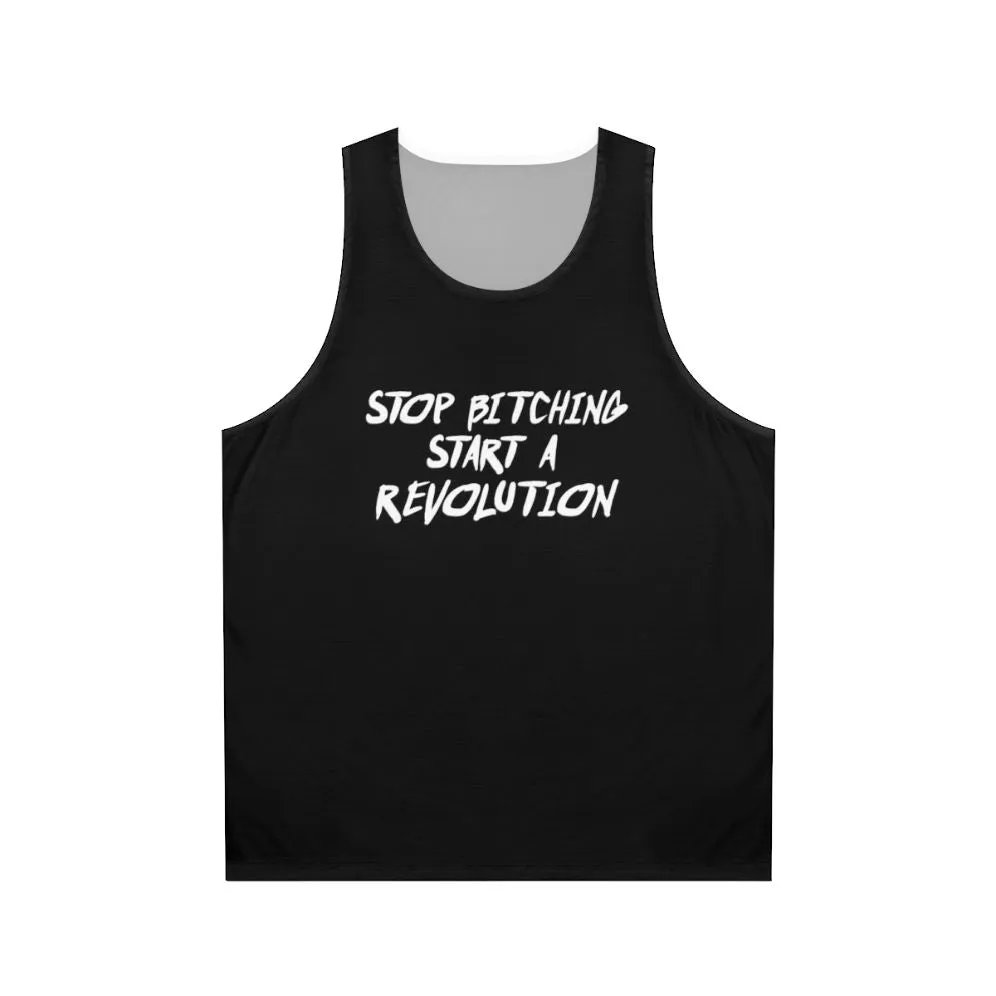 "Unisex Revolution Anarchy Tank Top - Punk Goth Style"