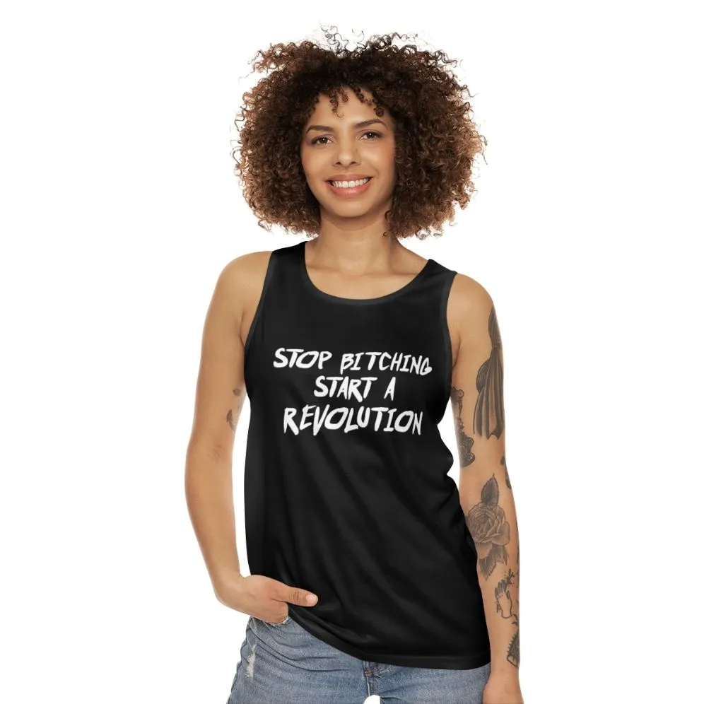 "Unisex Revolution Anarchy Tank Top - Punk Goth Style"