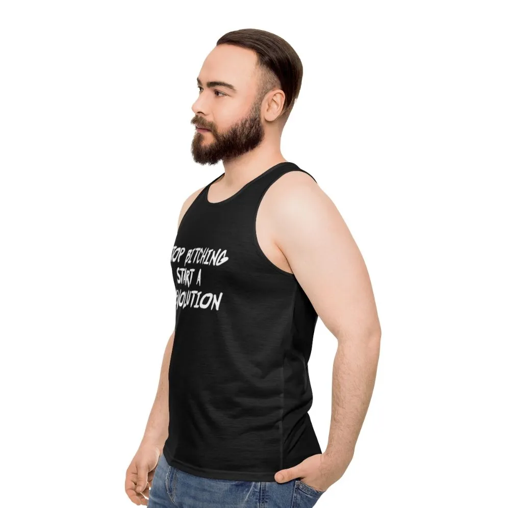 "Unisex Revolution Anarchy Tank Top - Punk Goth Style"