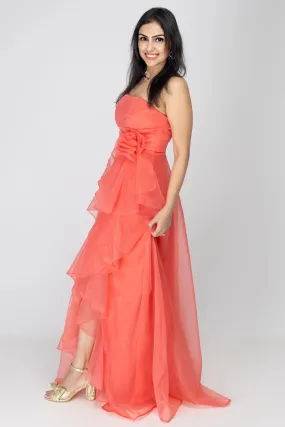 Red Carpet Ready Organza Maxi Dress