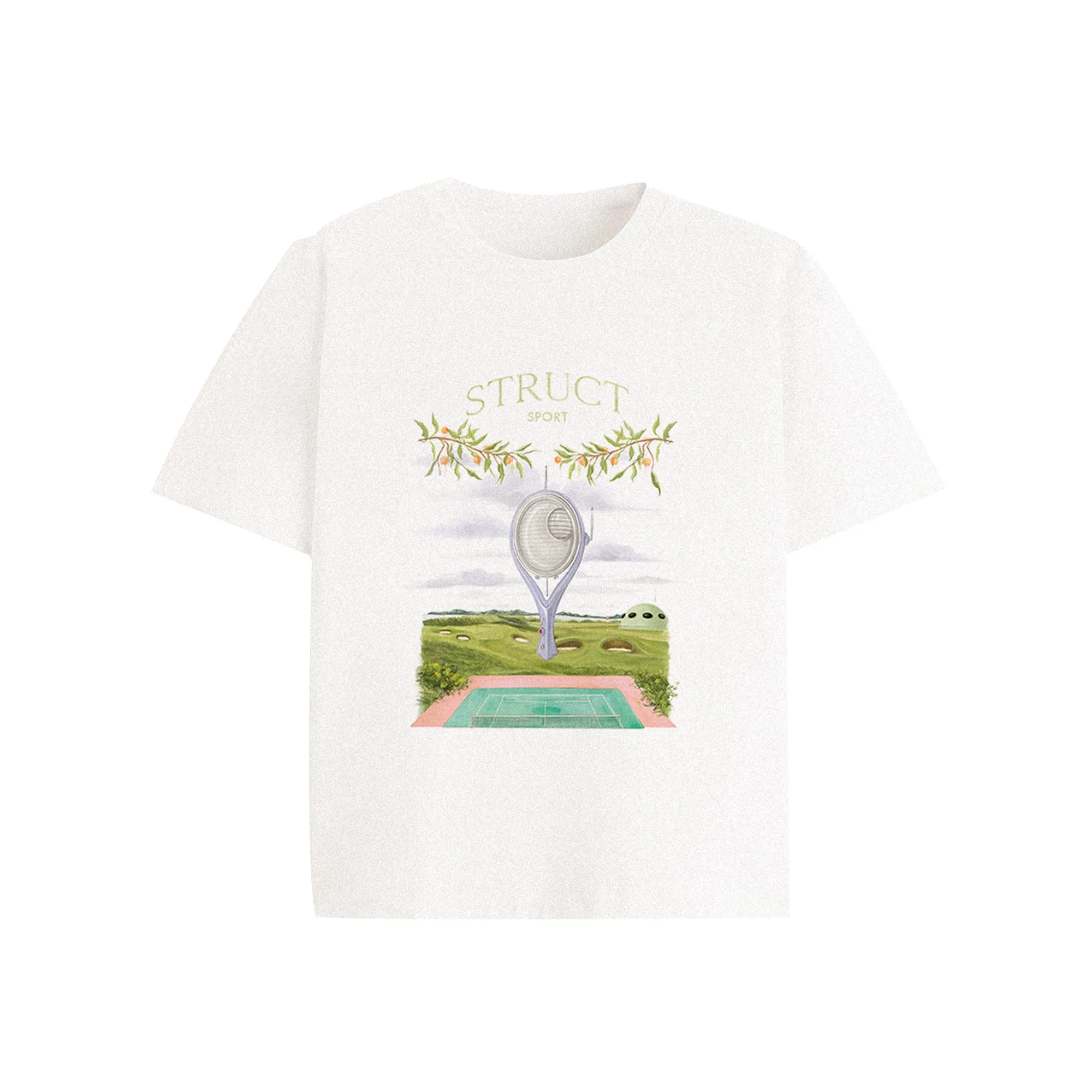 RETROFUTURISTIC TENNIS WHITES T-SHIRT