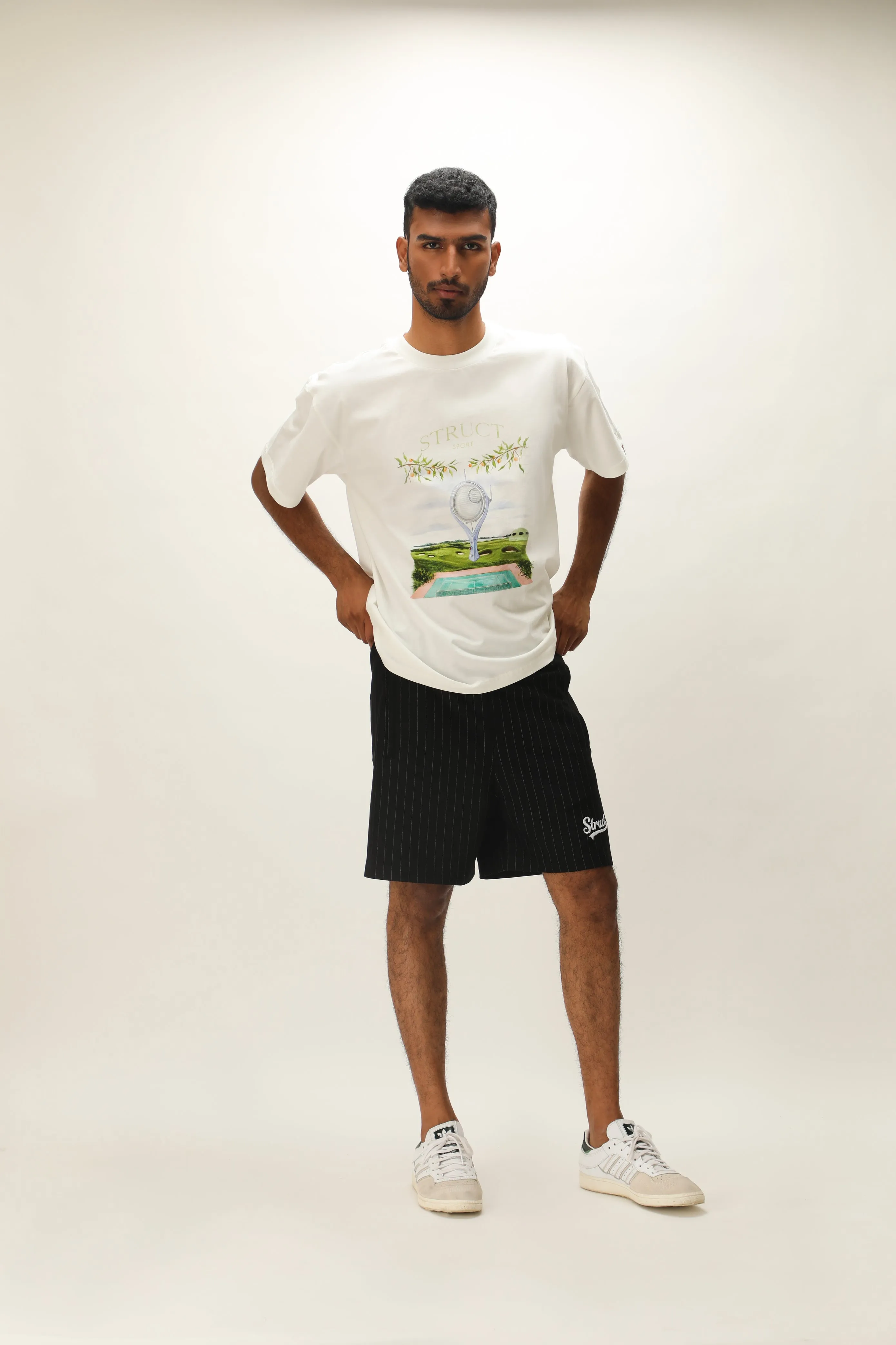 RETROFUTURISTIC TENNIS WHITES T-SHIRT