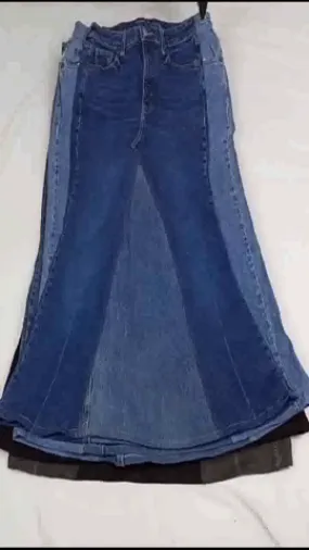 Reworked Denim Maxi Skirts SS 24