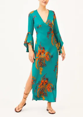 Rita Green Floral Print Maxi Dress