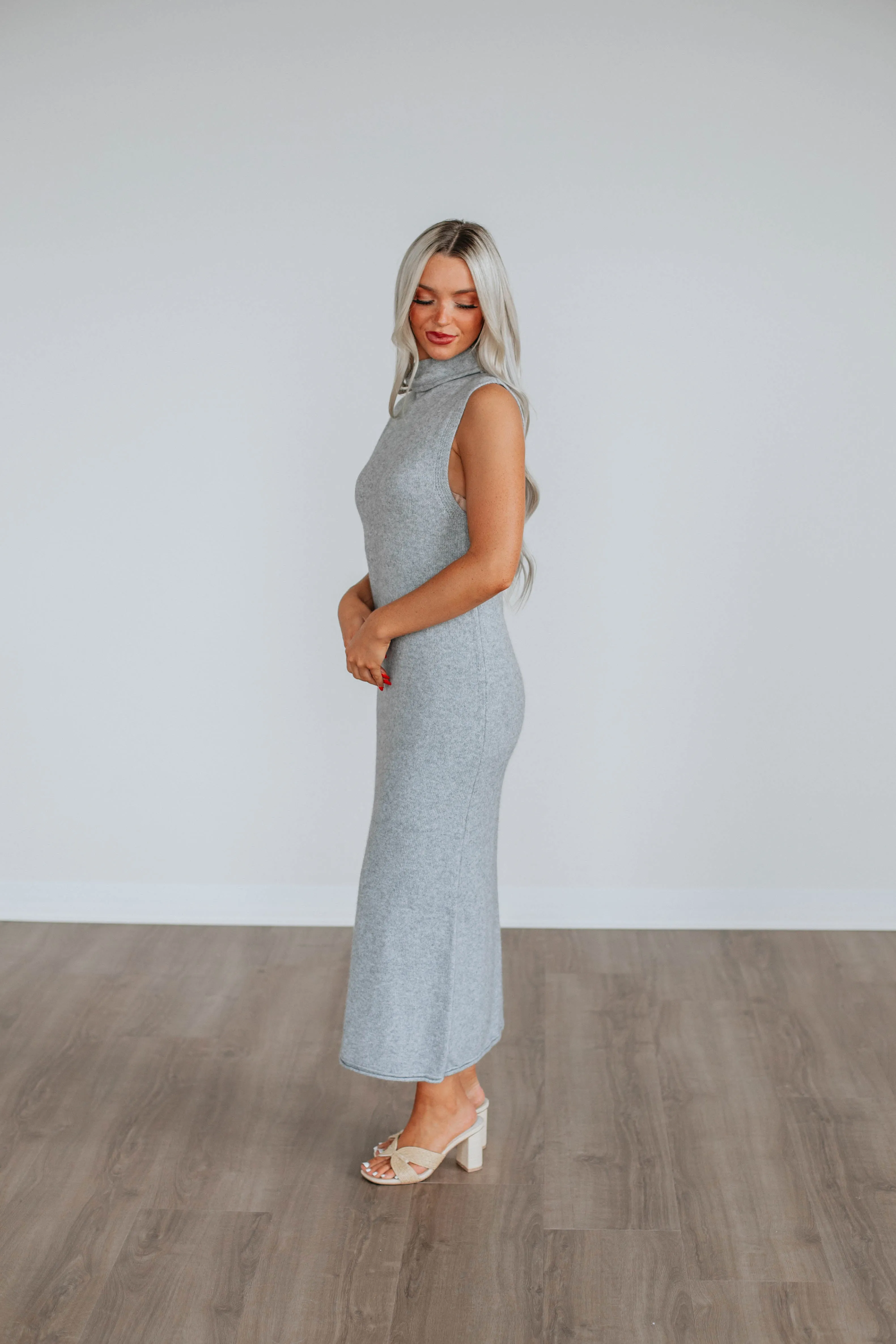 Roxanna Sweater Dress - Heather Grey