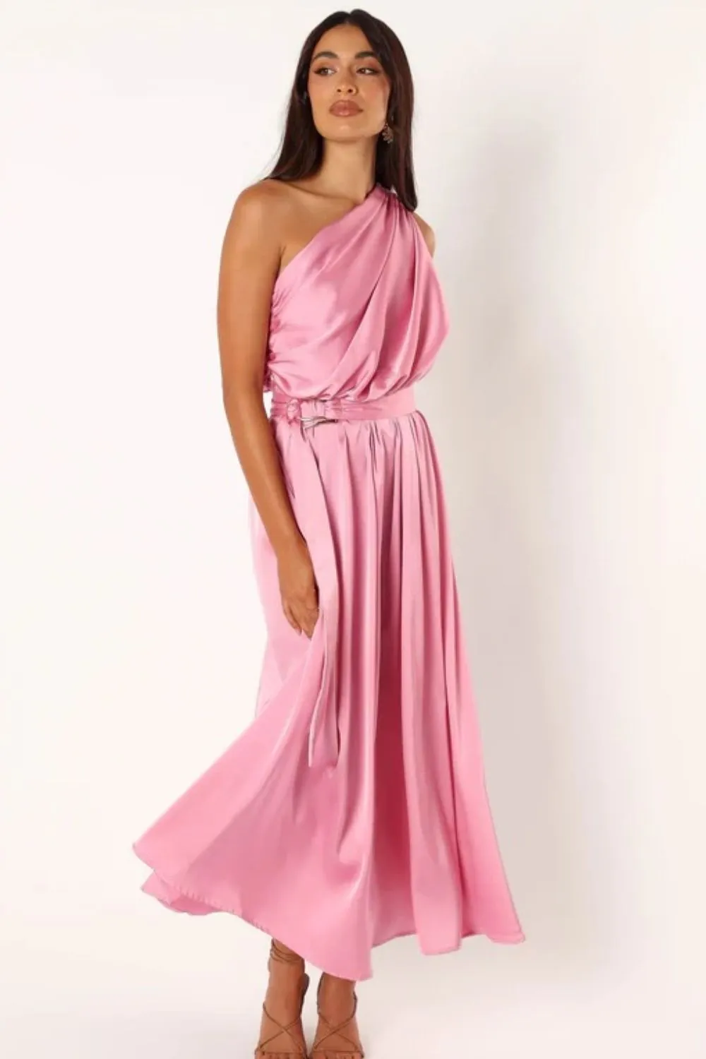 Ruched One Shoulder Resort Maxi Dress