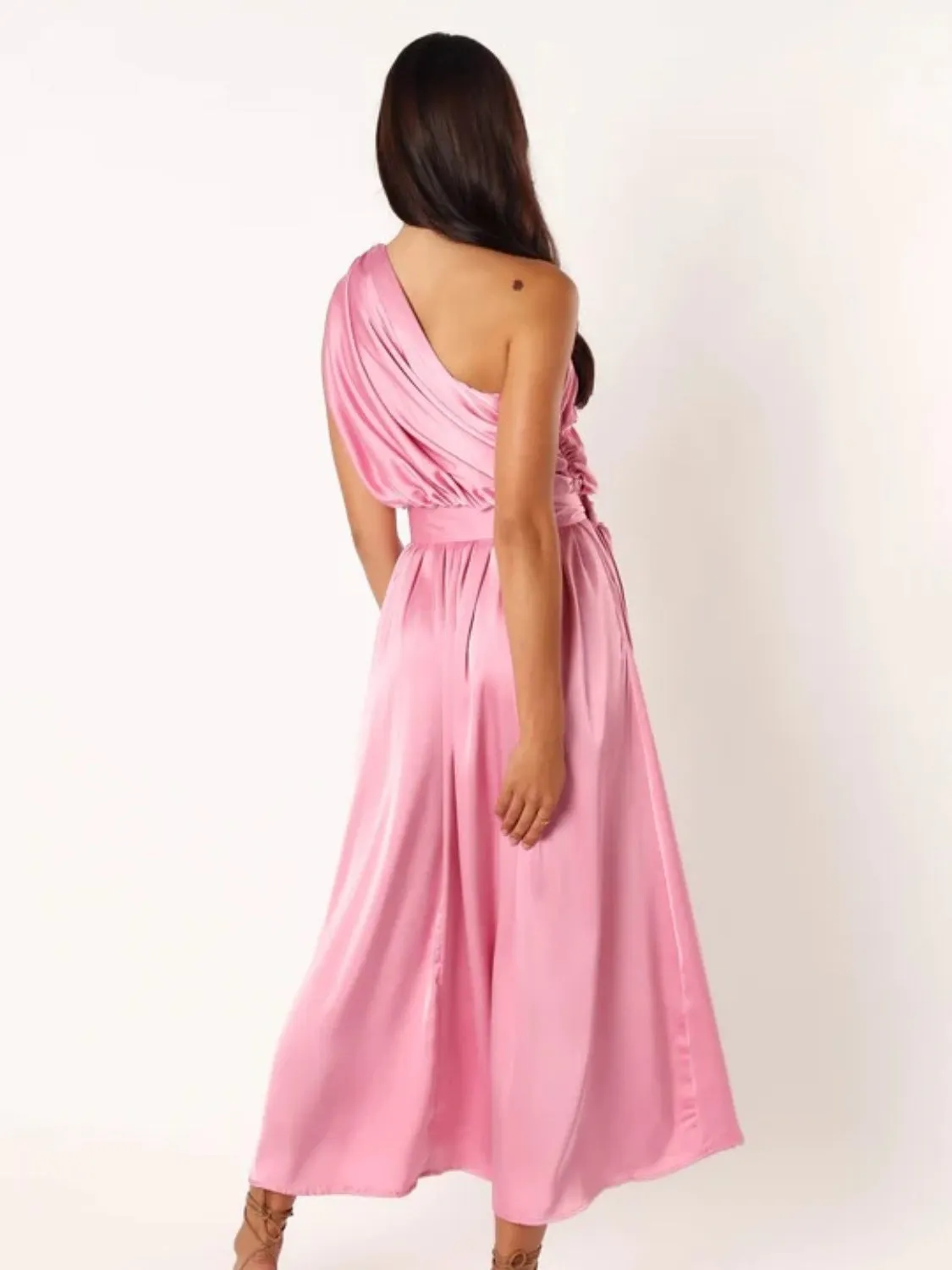 Ruched One Shoulder Resort Maxi Dress