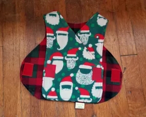 Santa and Plaid Winter / Christmas NICU smock. 5-8 lb. Ready to Ship.