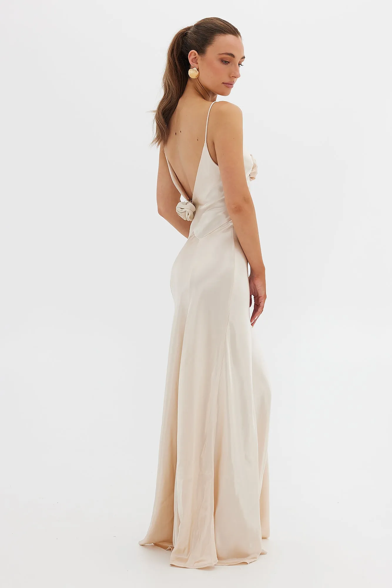 Savannah Rosette Gown - Champagne