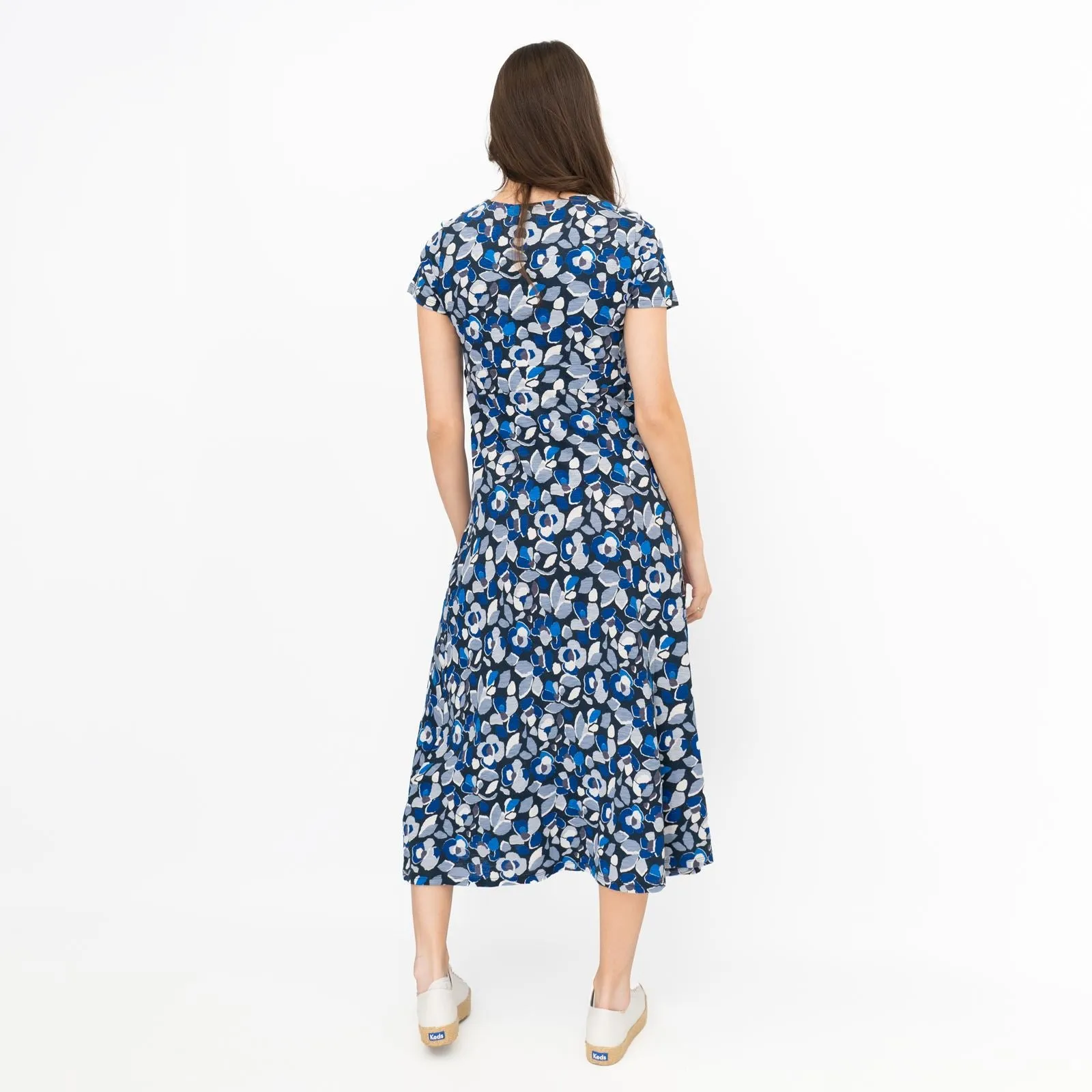 Seasalt Chapelle Jersey Midi Dress Collaged Foliage