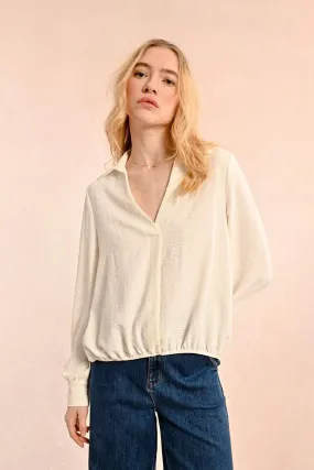 Short Puffy Blouse - Cream