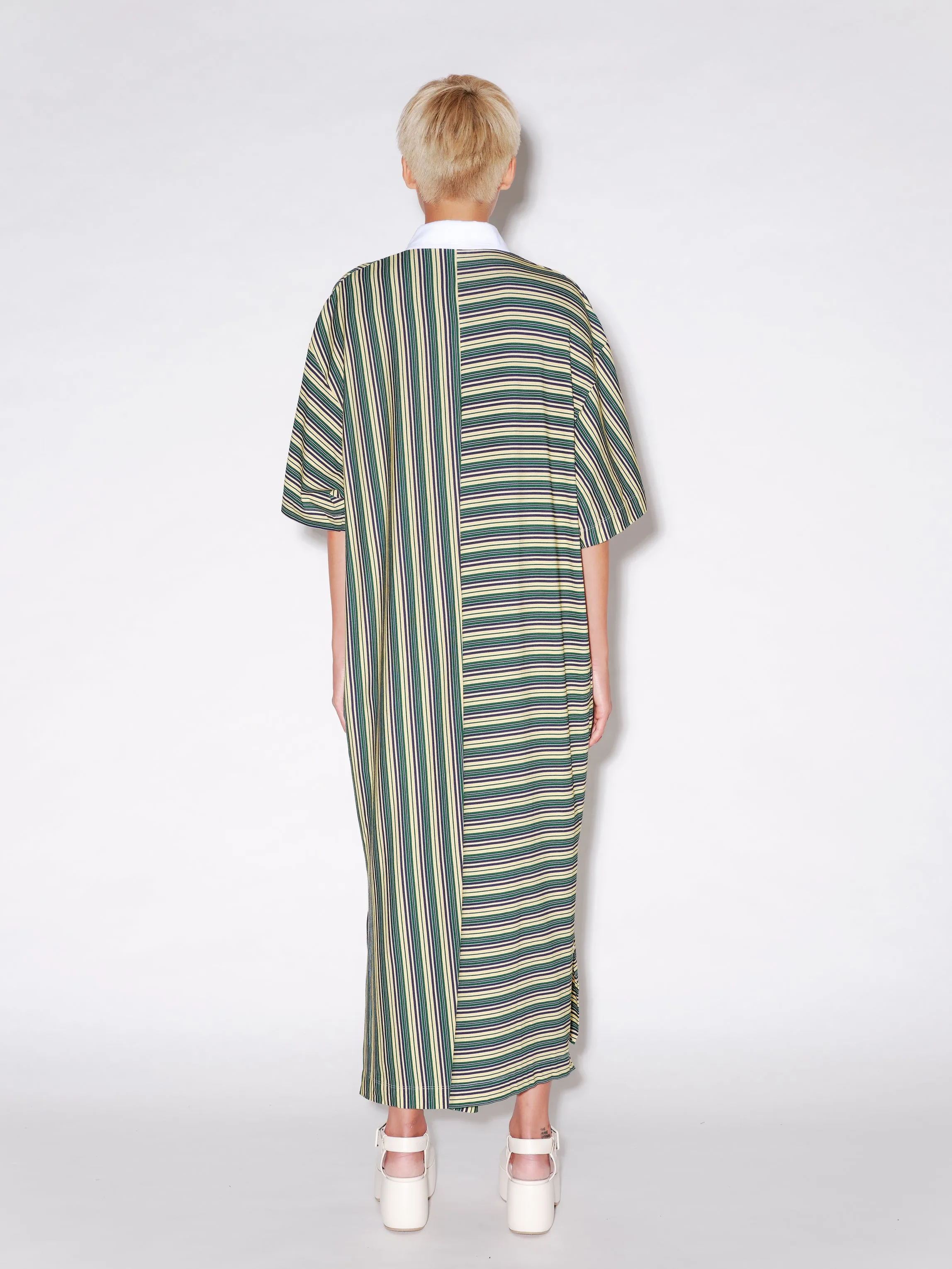 SHORT SLEEVE RUGBY MAXI DRESS