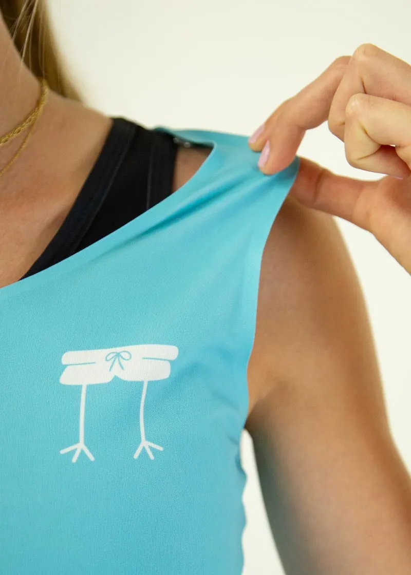 Sky Blue PWR Crop Top