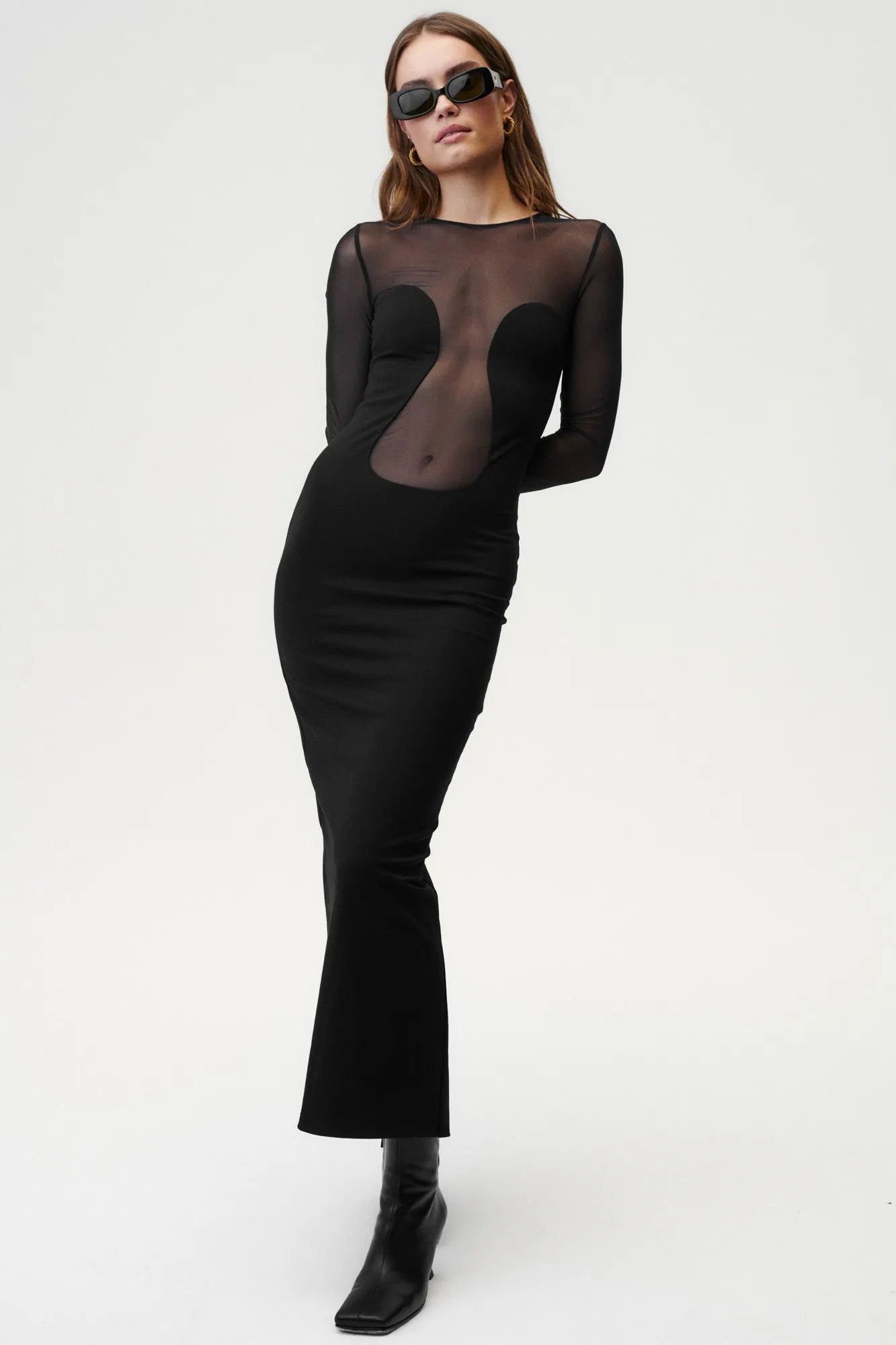 Sleek Silhouette Dress Black