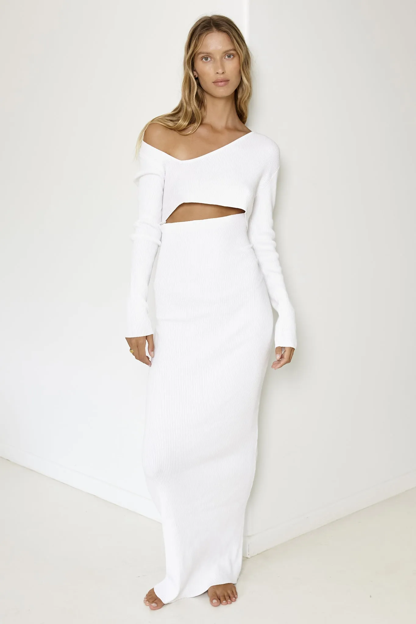 SNDYS Aurora Maxi Dress White