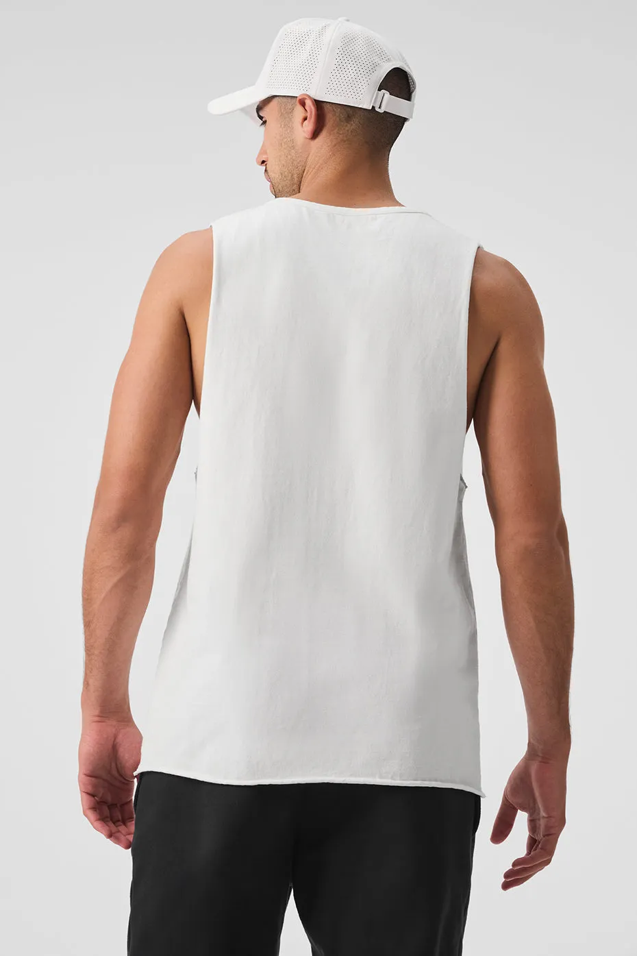 Society Raw Edge Tank - White