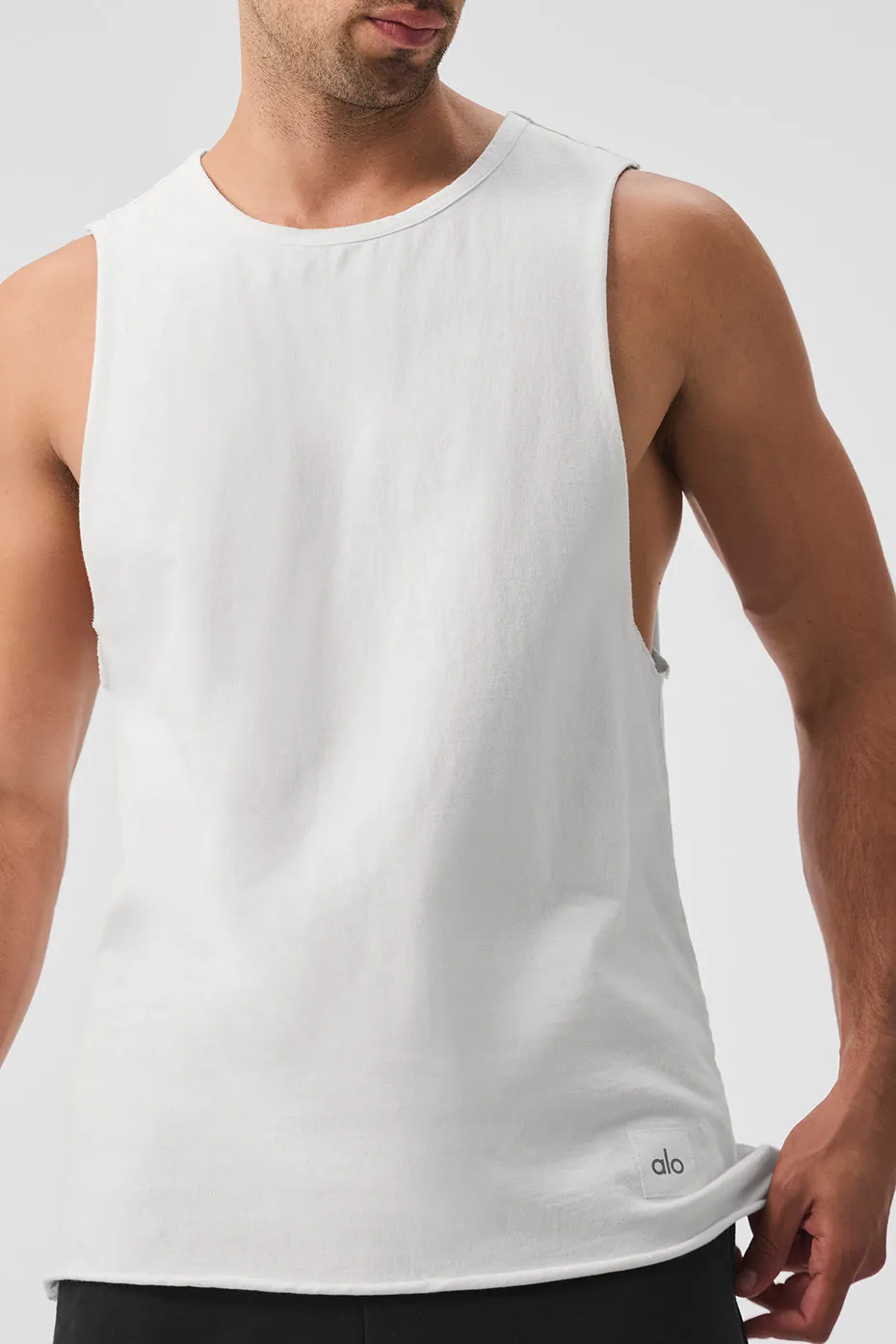 Society Raw Edge Tank - White