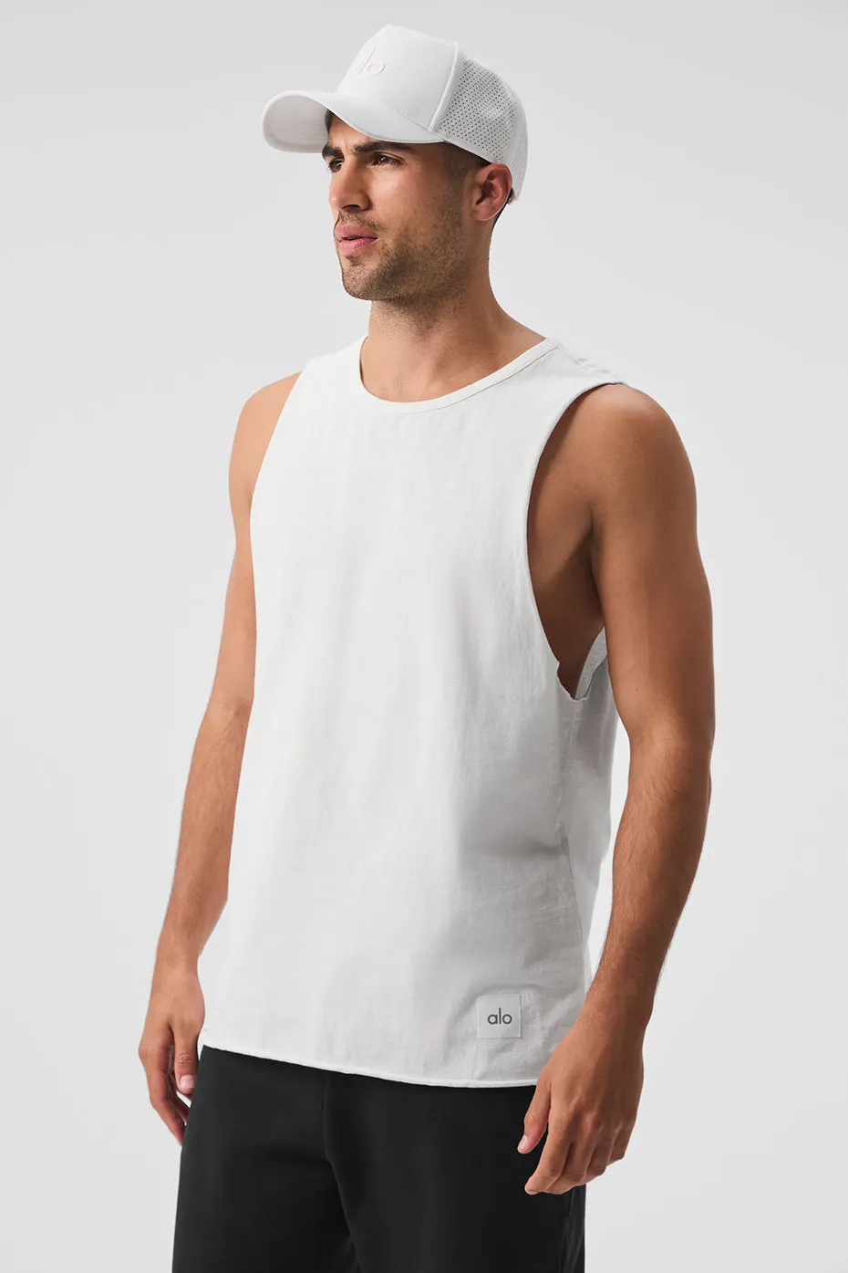 Society Raw Edge Tank - White