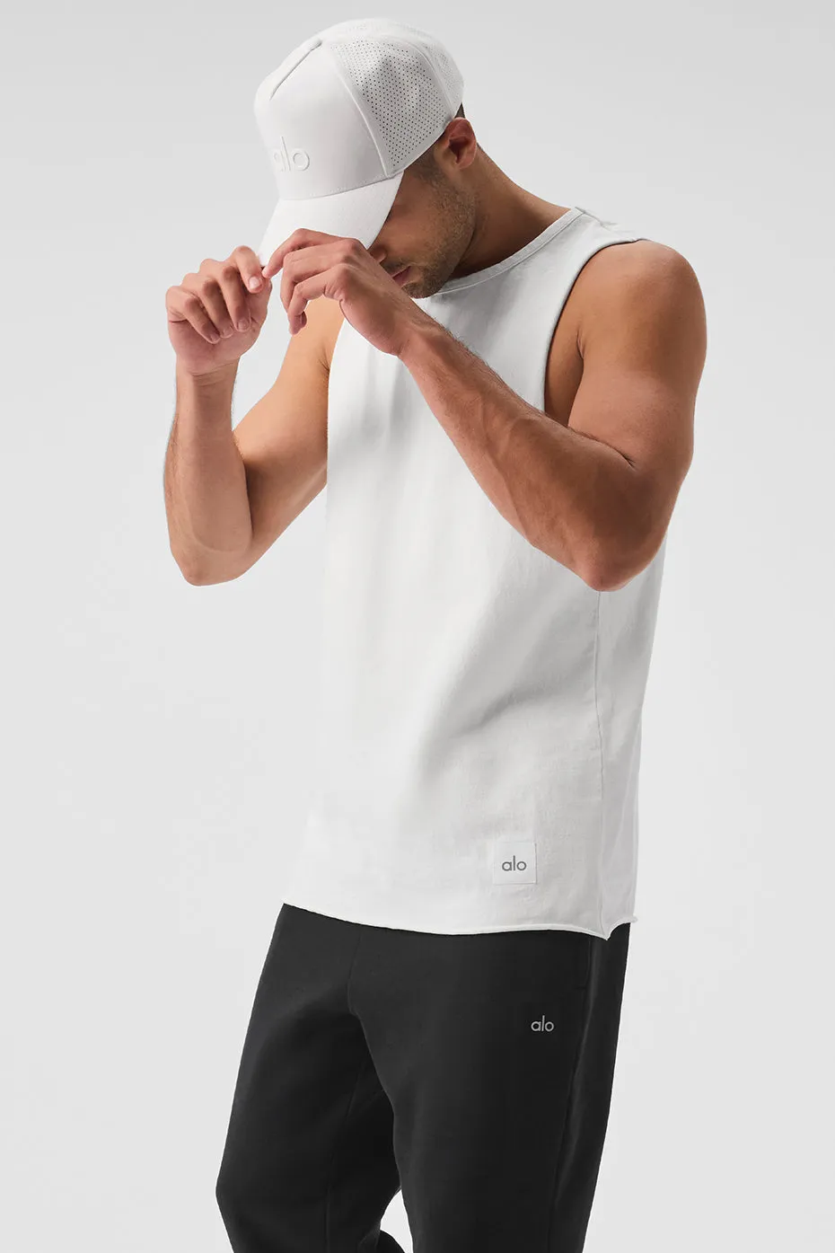 Society Raw Edge Tank - White