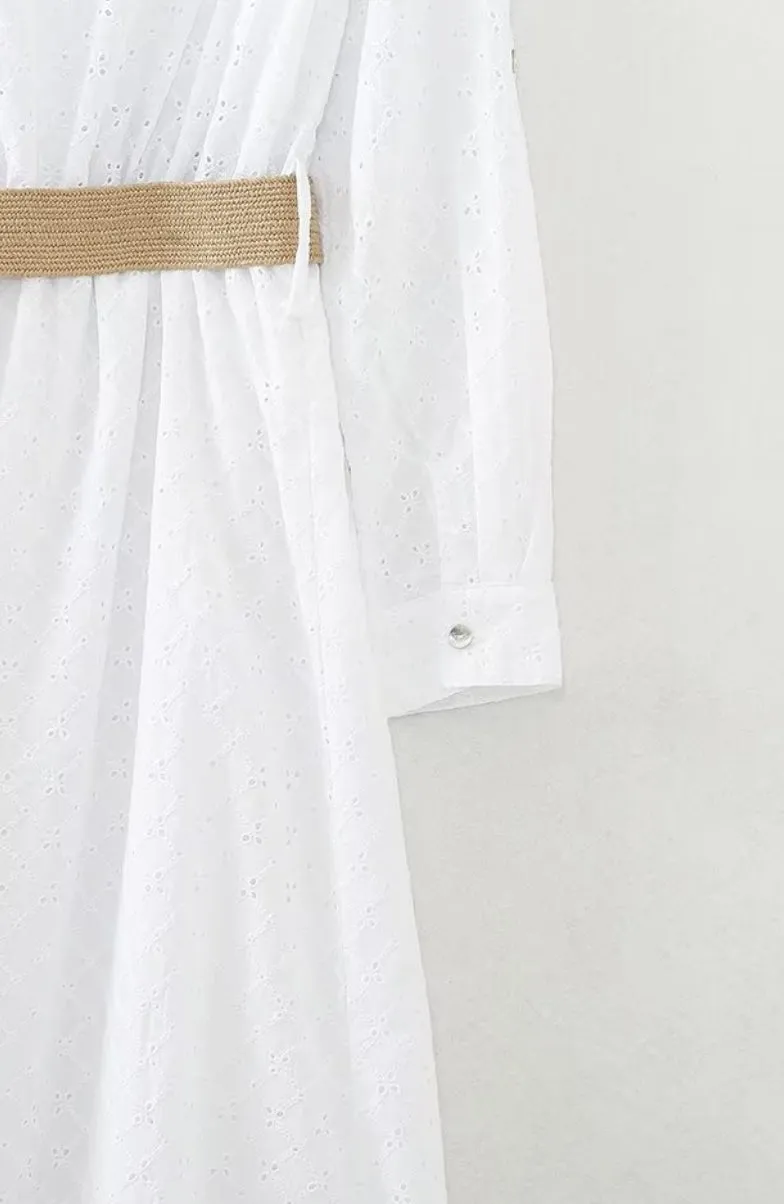 St Barts Cotton Eyelet  dress