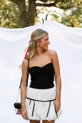 Strapless Knit Tube Top Black