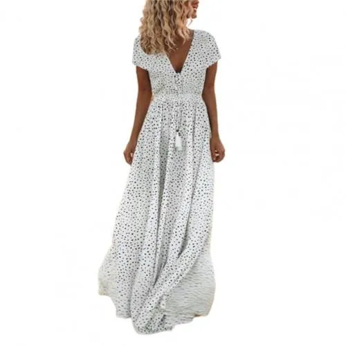 Summer Dresses floral maxi long beach dress