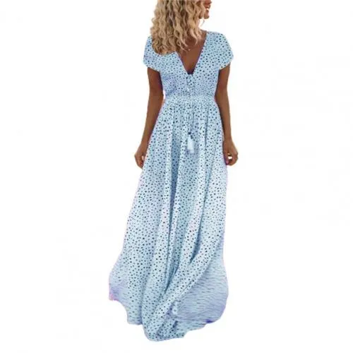 Summer Dresses floral maxi long beach dress