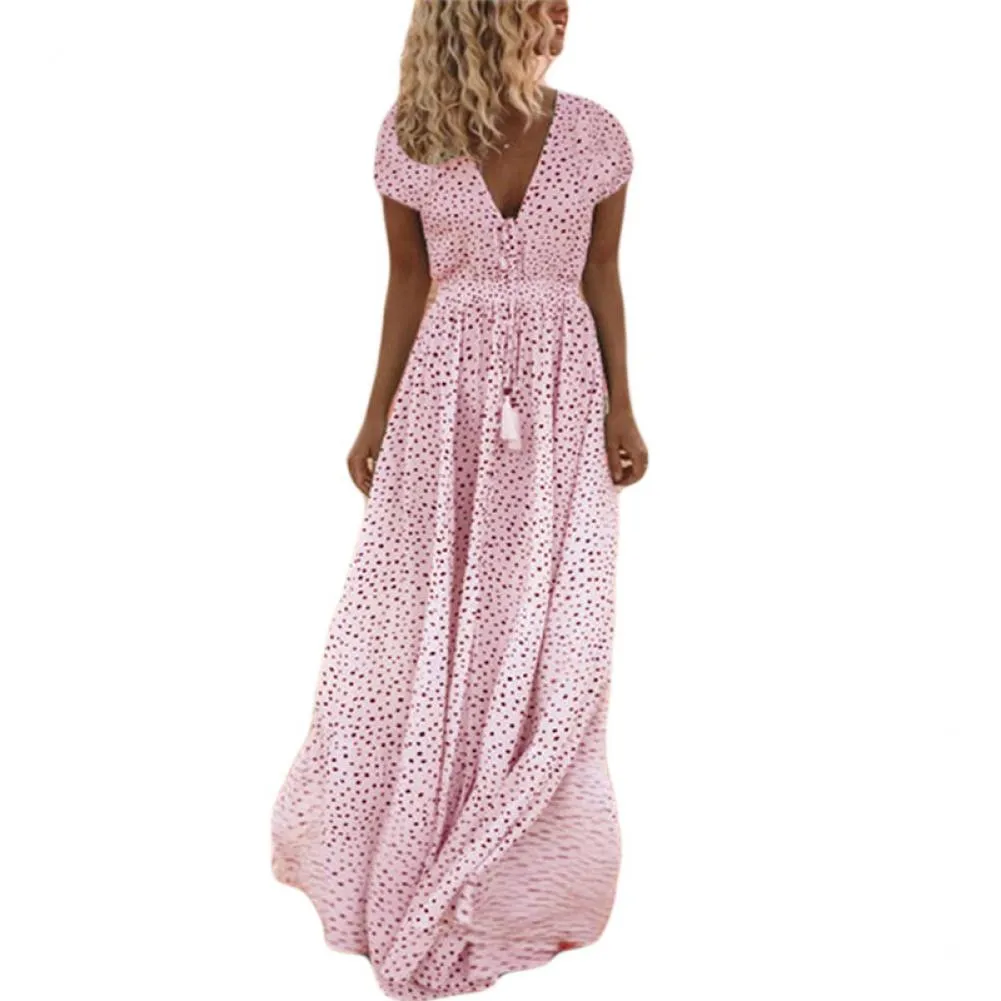 Summer Dresses floral maxi long beach dress