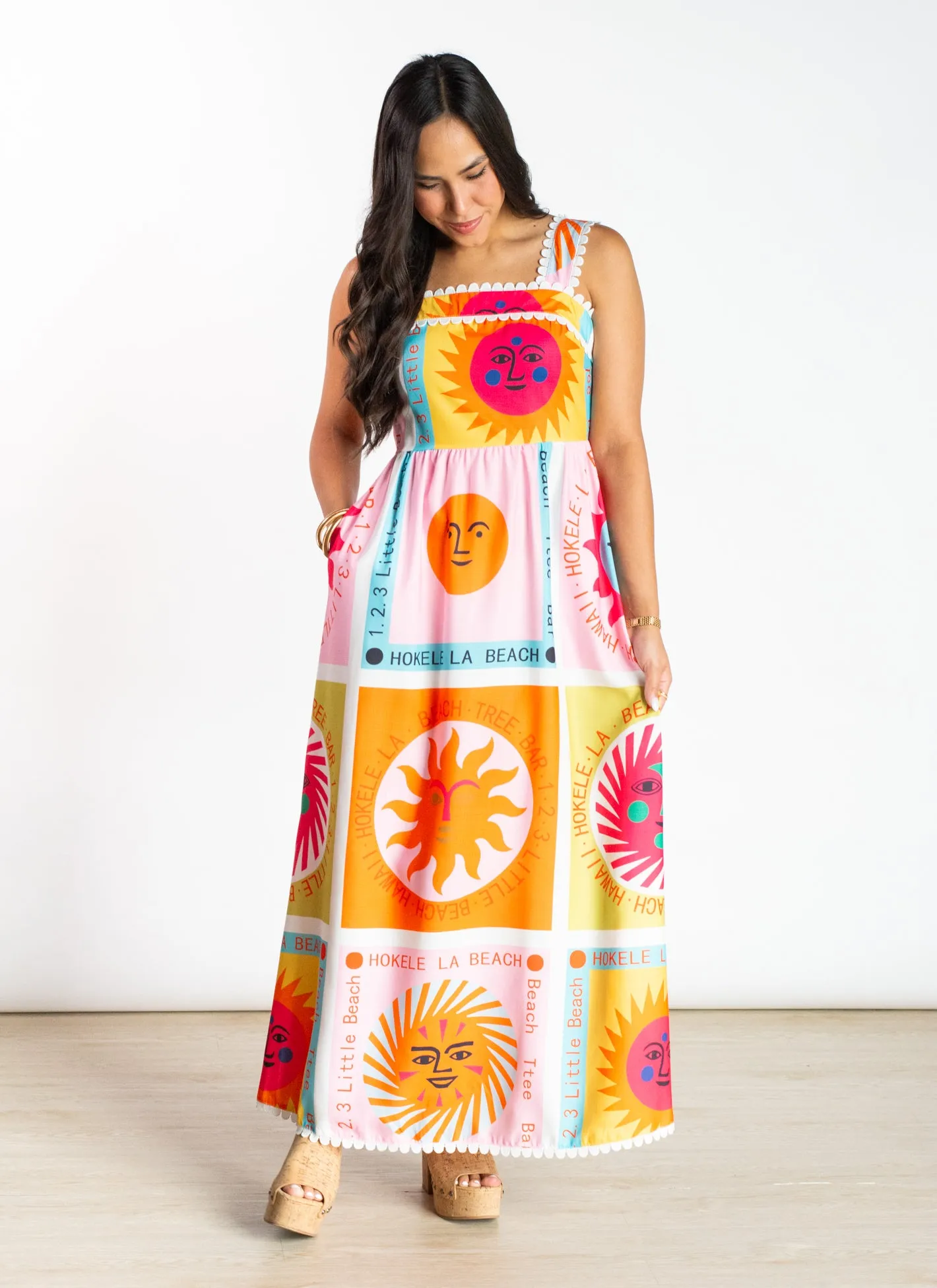 Sun Shinin' Down Printed Maxi Dress