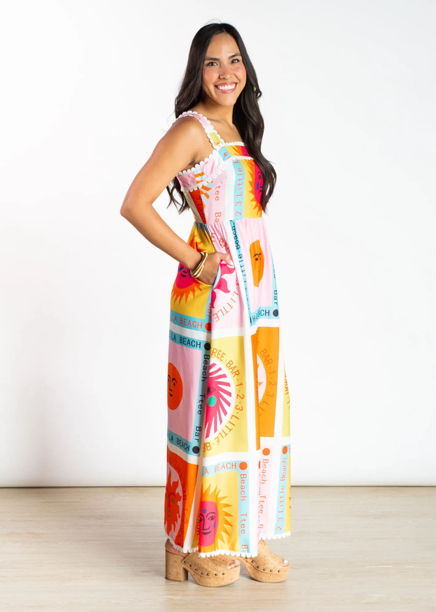 Sun Shinin' Down Printed Maxi Dress