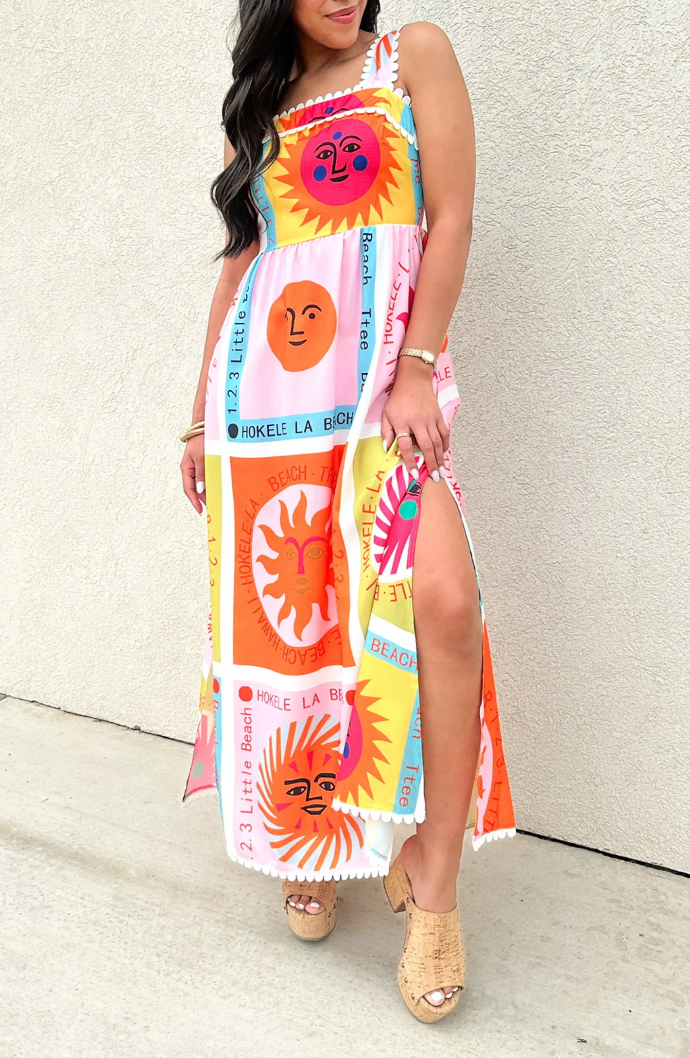 Sun Shinin' Down Printed Maxi Dress