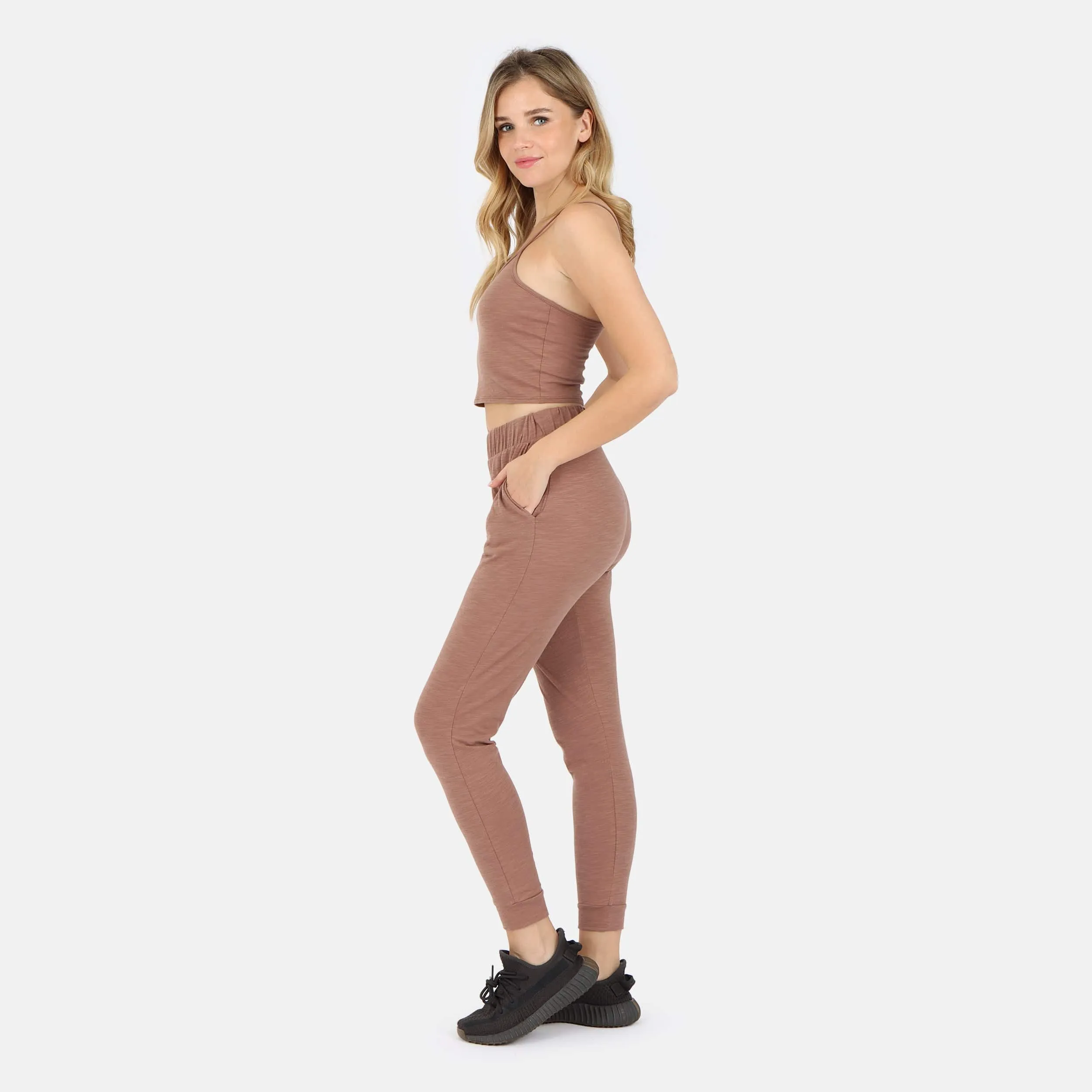 Tegan Cotton Cami Tank - Cocoa