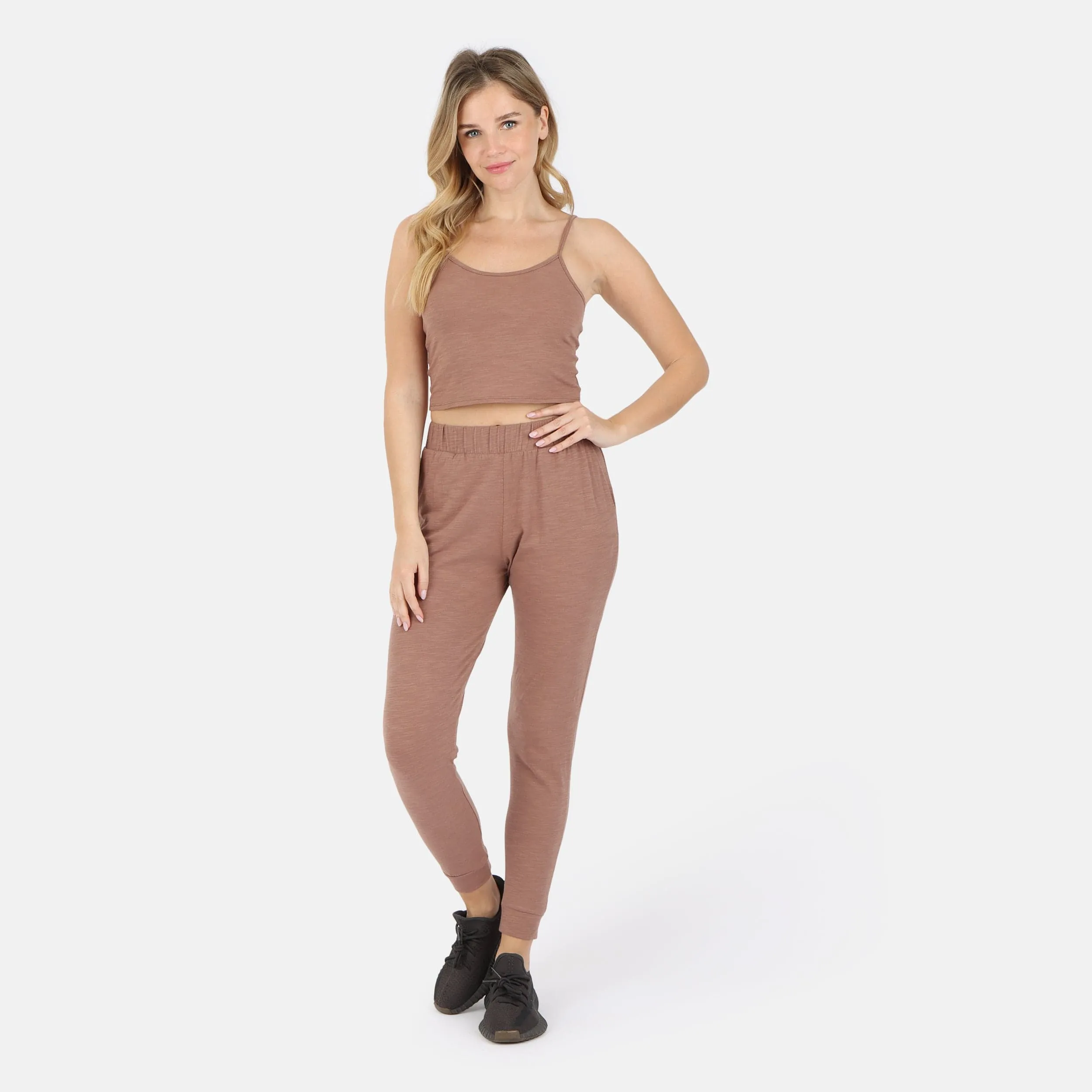 Tegan Cotton Cami Tank - Cocoa