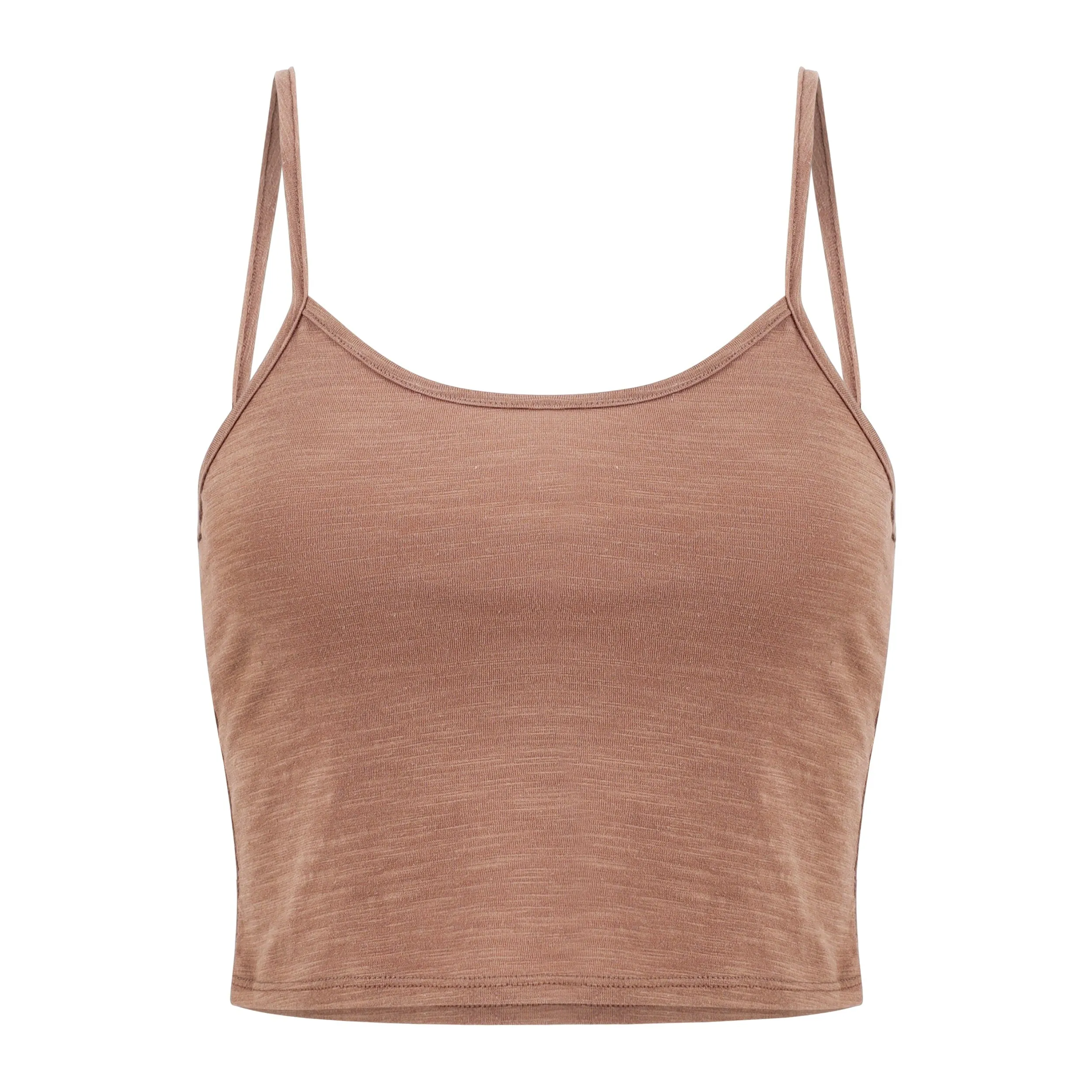 Tegan Cotton Cami Tank - Cocoa