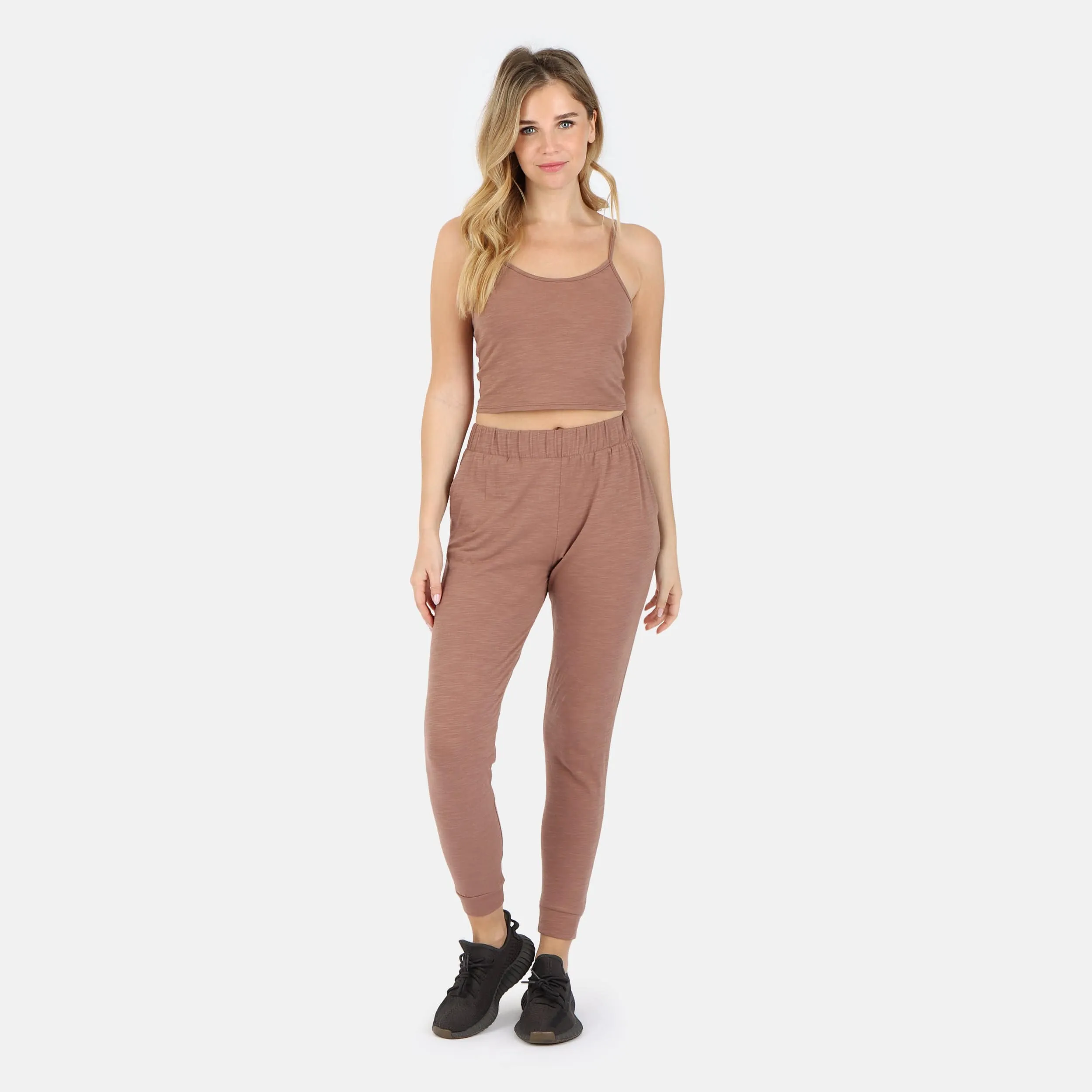 Tegan Cotton Cami Tank - Cocoa