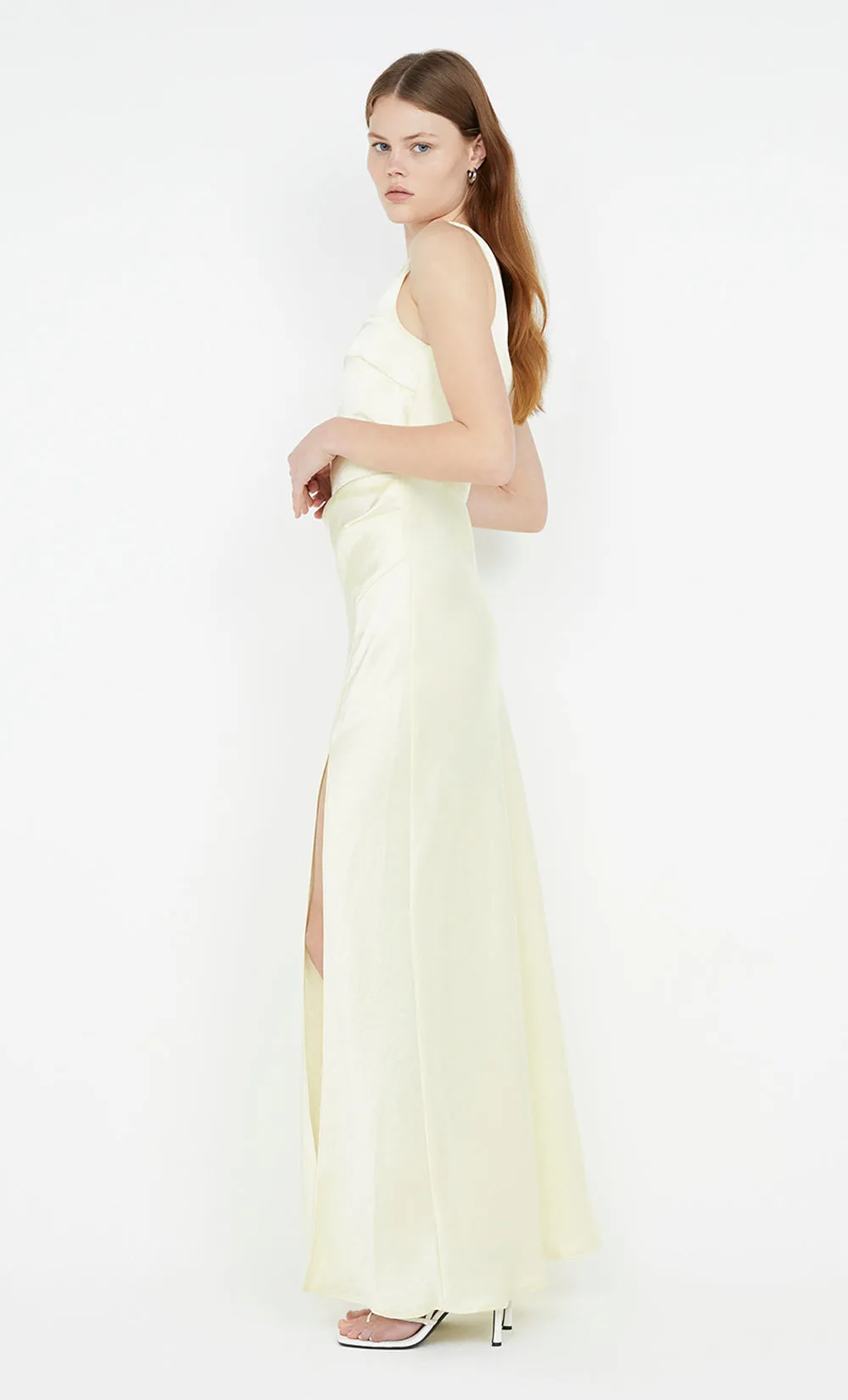 THE DREAMER SQUARE NECK DRESS - ICE YELLOW