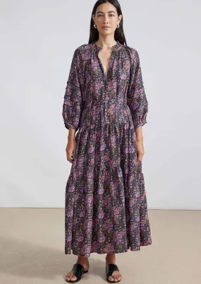 Trinidad Maxi Dress, Folk Foliage