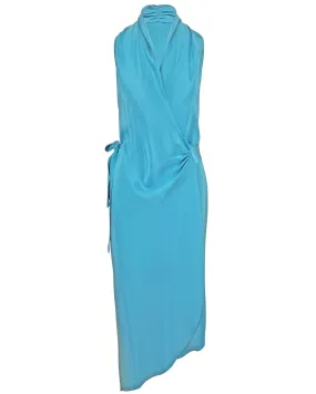 Turquoise Victor Wrap Dress