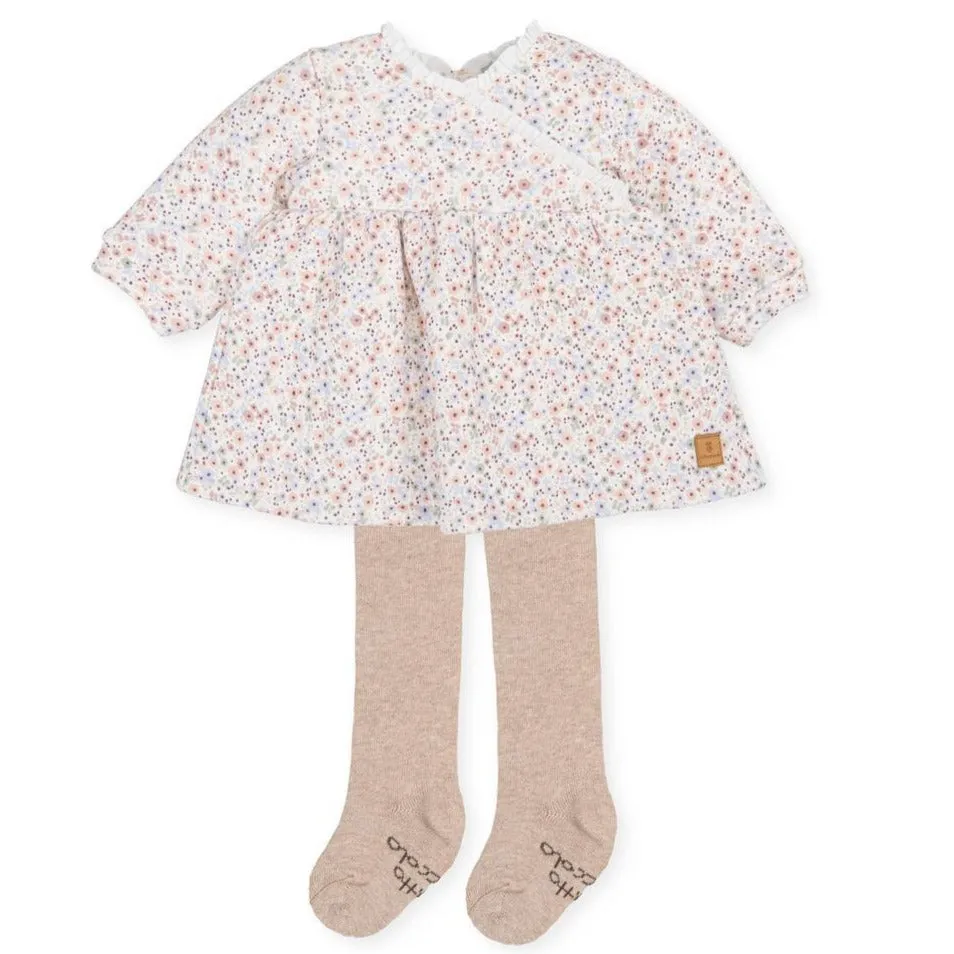 Tutto Piccolo 2786 Flower Dress, Taupe